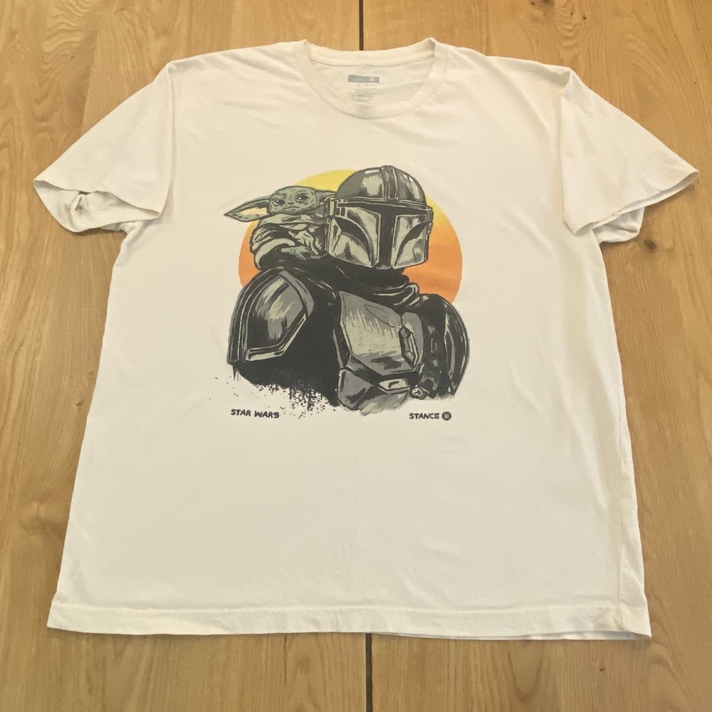 Stance The Mandalorian‎ Star Wars T-Shirt UniSex Size Large Ivory
